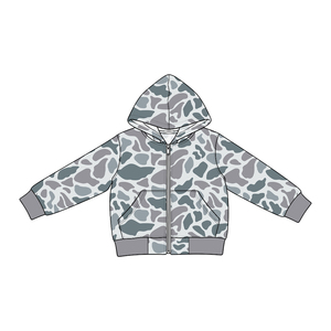 Sweat à capuche en jean camouflage personnalisé pour bébés garçons avec poches zippées – Vêtements pour enfants en gros, boutique Southern Brothers Fashion, vêtements de chasse - Product Image 4