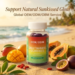 One‑stop Private Label ODM Beta‑Carotene Tanning Gummies With <b>Vitamin</b> C Vegan 60mg Per Serving Custom Bottle Packaging Factory - Product Image 1