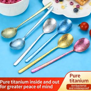 Cuchara de Titanio Puro Resistente, Utensilio Portátil <span class=keywords><strong>para</strong></span> Exteriores, <span class=keywords><strong>para</strong></span> Camping, Viajes y Uso Diario - Product Image 2