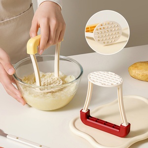 Colorful Portable Plastic Garlic & Potato Press Crusher Eco-Friendly Kitchen Accessory Tool <b>for</b> Fruit & <b>Vegetable</b> - Product Image 2
