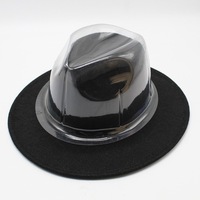 Support de chapeau Fedora en forme de paquet, support de chapeau en PVC noir