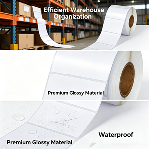 Étiquettes thermiques 4x6 pouces, autocollants thermiques imperméables 102x152 mm, étiquettes d'expédition, étiquettes d'emballage, rouleaux d'étiquettes thermiques directes - Product Image 5