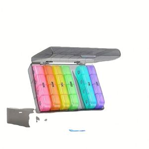 Vente en gros - Organisateur de pilules portable pour 7 jours - Boîte à médicaments de voyage à 4 compartiments - Boîte de rangement en plastique PP - Product Image 1