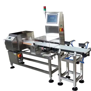 Online combined metal detector check weigher for food with Quality standard high sensitivity