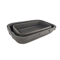 Panier de rangement durable pour le camping, le pique-nique, pliable, avec poignée