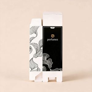 Custom Logo Luxury Skin Care Paper Box | White Small Packaging for Perfume Serum Bottles - Product Image 3
