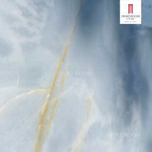 Phật sơn màu xanh <span class=keywords><strong>Onyx</strong></span> nhìn tráng men pha lê sứ ngói sang trọng thiêu kết đá gạch lát sàn cho phòng khách và phòng tắm - Product Image 2