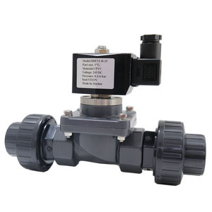 DHF11-5 1/4 inch chống ăn mòn axit kiềm kháng hóa chất 12V PTFE solenoid valve với LED chỉ số ánh sáng - Product Image 5