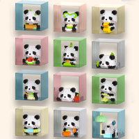 Gros mignon Animal Panda bloc de construction jouets pour enfants cadeaux dessin animé ours Figure brique Puzzle éducatif Kits de bricolage