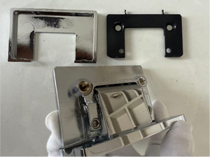 Charnières de <span class=keywords><strong>porte</strong></span> de douche en verre sans cadre avec vis dissimulées polies chromées et plaque de couverture, charnières de douche à ouverture à 180 degrés - Product Image 5