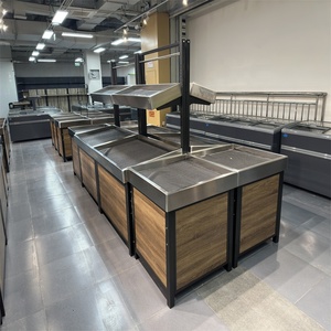 Support en bois en acier de fruits et légumes avec l'<span class=keywords><strong>espace</strong></span> mémoire pour le magasin de fruits frais et l'affichage de supermarché personnalisable - Product Image 4