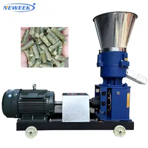 NEWEEK billige Farm verwenden 2 Rollen Hühner futter Granulat machen Flach düse Tierfutter Pellet-Maschine