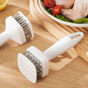 Aiguille d'attendrisseur de viande à rebond automatique 24 aiguilles en acier inoxydable pointe d'aiguille attendrisseur de viande marteau fond carré - Product Image 1