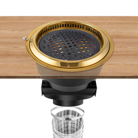 Table de grillade coréenne portable pour 5 personnes, four à charbon de bois intégré au bureau à nouvelle condition avec hauteur réglable