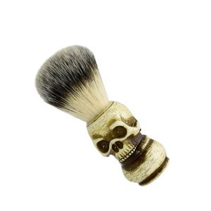 <span class=keywords><strong>Brosse</strong></span> de nettoyage de <span class=keywords><strong>barbe</strong></span> faciale <span class=keywords><strong>brosse</strong></span> de rasoir avec manche en bois crâne blaireau cheveux hommes blaireau - Product Image 1