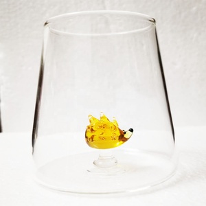 Statuette di Pesci in Vetro di <span class=keywords><strong>Murano</strong></span> Soffiato a Mano, Oro Trasparente, Alta Qualità Borosilicato, Ecologiche, Riccio e Scoiattolo - Product Image 2
