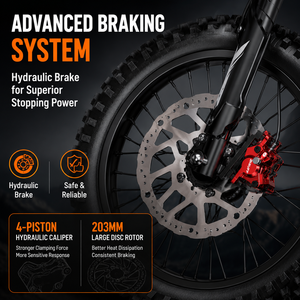 มอเตอร์ไซค์วิบาก GT600 ประสิทธิภาพสูง 72V 7500W ระยะทาง 100 กม. สำหรับผู้ใหญ่ รถมอเตอร์ไซค์ไฟฟ้าออฟโรด - Product Image 3