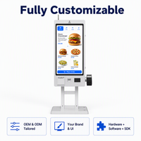 Kiosco de Pedidos de Autoservicio Personalizable OEM ODM, Integración POS Plug and Play, Pantalla Táctil, Impresora de Recibos, Escáner QR