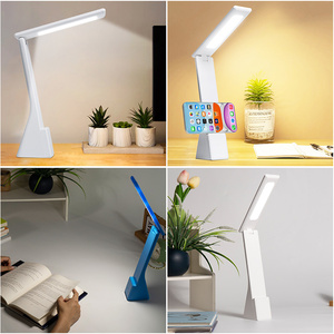 <span class=keywords><strong>2022</strong></span> LED lampe de bureau support pour téléphone portable Dimmable DC5V USB charge/Rechargeable 3 Modes lampe de Table pliante enfants lampe de lecture - Product Image 4