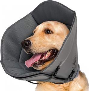 Cono de perro grande y mediano Yee para evitar lamer y rascarse después de la cirugía Collar de perro suave Cordón ajustable Collar de recuperación para mascotas - Product Image 2