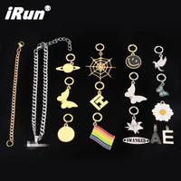 IRun Hip Hop Style étoile gland pendentif épingle de sûreté créatif drôle lacets accessoires Y2K Sneaker breloques décoration