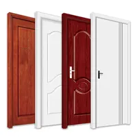 Puerta Interior de madera de polímero, puertas de madera maciza Mdf, insonorizadas internas para dormitorio, Hotel, melamina