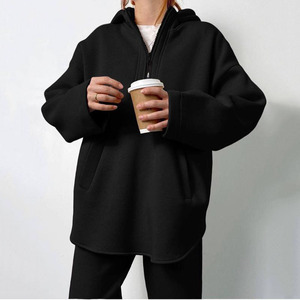 Fitness media cremallera manga larga Crop señoras invierno Tops Streetwear Cas Al algodón mujeres sudaderas con Cordón-<span class=keywords><strong>B</strong></span> <span class=keywords><strong>Y</strong></span> Yoga Jack - Product Image 2