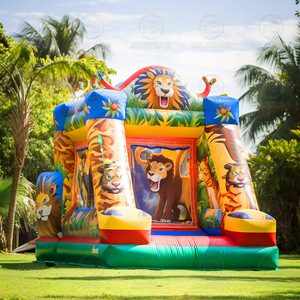 Lion <span class=keywords><strong>King</strong></span> Animal Thème Bounce House 100% Pvc Gonflable Bouncer Kids Party Bouncing Jumping Castle - Product Image 4