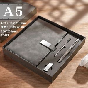 Promotional Business A5 Storage Notebook Plain Diary Giveaways Metal Pen Gift Set Customized Souvenir Corporate Gifts - Product Image 4