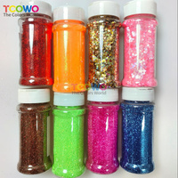 Usine En Vrac En Gros 2Oz Shaker Emballage Lâche Chunky Glitter Poudre Forme pour Snow Globe Nail Décorations De Noël