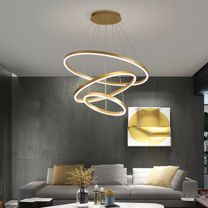 <span class=keywords><strong>Lampadario</strong></span> <span class=keywords><strong>Moderno</strong></span> a Cerchi LED Rotondi di Nuovo <span class=keywords><strong>Design</strong></span> per Interni <span class=keywords><strong>Soggiorno</strong></span> Ristorante di Lusso - Product Image 5