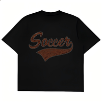 Transferts thermiques en strass à motif Football Love, les plus vendus pour les t-shirts