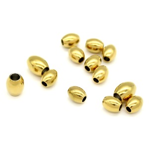 Stainless Steel Oval Beads Through Hole <b>Spacer</b> Beads For Bracelets Necklaces DIY Jewelry Making Accessories - Product Image 4