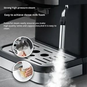 Cafetera Espresso Semiautomática de Alta Integración para Uso Doméstico con Espumador de Leche para Comercio Transfronterizo - Product Image 6