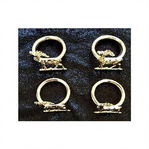แหวนผ้าเช็ดปากทองเหลืองแบบทึบแหวนผ้าเช็ดปากดีไซน์ล่าสุด - Product Image 1