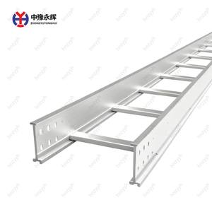 Bandeja de cables de escalera de acero galvanizado en caliente 200x100mm para cableado de alimentación de fábrica industrial y tendido de cables de construcción - Product Image 4