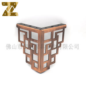 Nuovo piede fiore d'oro 13 di lusso bronzo rosso grande fiore di fascia alta moderna metallo divano Hardware gamba - Product Image 2