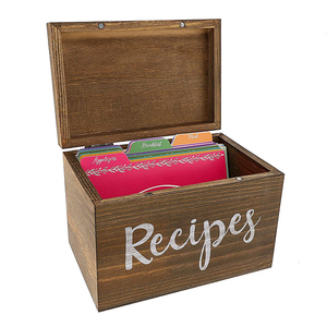 Caja de recetas de madera 4x6 ecológica al por mayor de China, pino con cubierta blanca, <span class=keywords><strong>estilo</strong></span> de granja, precio barato, técnica pintada - Product Image 6