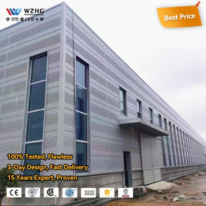 Taller de Centro Comercial, Almacén de Estructura de Acero de Gran Envergadura, Instalación Rápida, Incluye Edificio de Oficinas, Diseño Moderno - Product Image 1