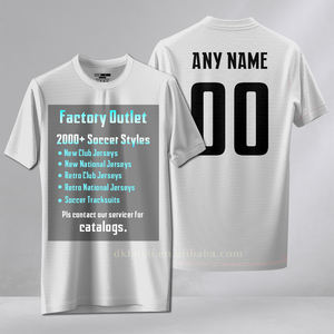 2526 Set Seragam Latihan Sepak Bola Bahan Bernapas Retro 100% Poliester Unisex Kerah Bulat Sablon Transfer Panas Nama Nomor Tim - Product Image 4