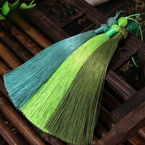 Chinese Style Tassel <b>Bookmark</b> 13Cm Mixed Colors Polyester Classic Design For Bags Clothing Fans Swords Gift - Product Image 2