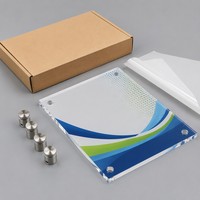 Panneau d'affichage en acrylique transparent personnalisé, imprimé UV, support publicitaire, signalétique promotionnelle pour la vente au détail