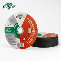 Disque de coupe T41 de 7 pouces (180 mm x 1,6 mm) pour acier inoxydable et métal, disque de coupe ultra fin pour meuleuse d'angle 80 m/s