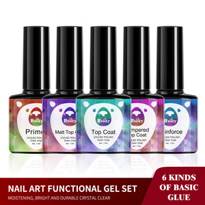 Venta al por mayor: Set de Gel Funcional para Uñas de 7ml, Capa Base y Top Coat, Esmalte de Uñas en Gel sin Limpieza para Nail Art - Product Image 2