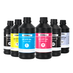 GOOSAM Baixo Preço Duro Macio Neutro <span class=keywords><strong>Uv</strong></span> Dtf Tinta Da Impressora Cmyk w v Set 1000ml <span class=keywords><strong>Uv</strong></span> Dtf Tinta para epson I3200 I1600 Xp600 Tx800 L1800 - Product Image 1