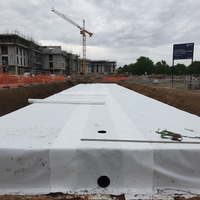 Caisses de réservoirs de stockage des eaux pluviales souterrains certifiées ISO haute résistance pour voies de circulation de gros véhicules avec 60t/m²