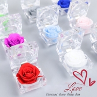 Collier avec pendentif rose en acrylique transparent, romantique et créatif pour la Saint-Valentin, boîte à bijoux rose, idéal pour la fête des mères