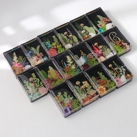Serre-livres en résine de fleurs naturelles séchées style Mori, thème forêt, phosphorescents, cadeau créatif artisanal
