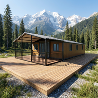 Maison préfabriquée prête à l'emploi à 3 chambres, maisons modulaires préfabriquées, mini-maisons, maisonnette de haute qualité, maison conteneur extensible