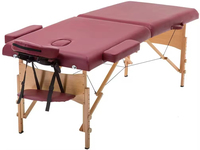Hochwertige höhenverstellbare Massageliege aus Holz, komfortabel, weich, Deluxe PU-Leder, Holz-Massagetisch